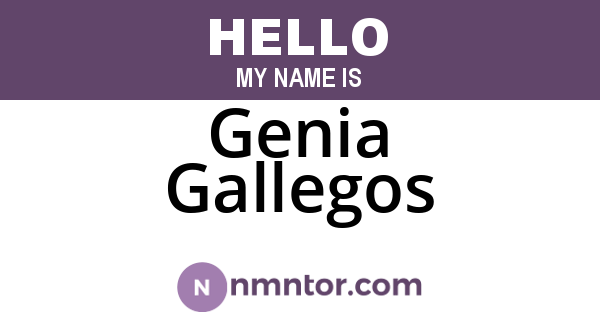 Genia Gallegos