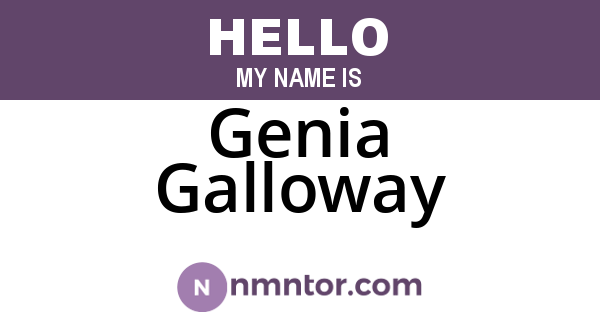 Genia Galloway