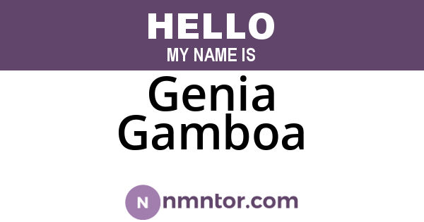 Genia Gamboa
