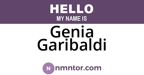 Genia Garibaldi