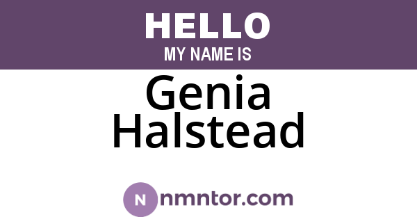 Genia Halstead