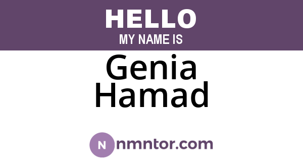 Genia Hamad