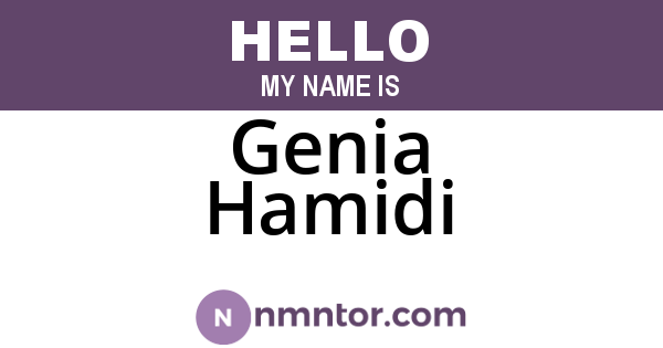 Genia Hamidi
