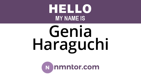 Genia Haraguchi