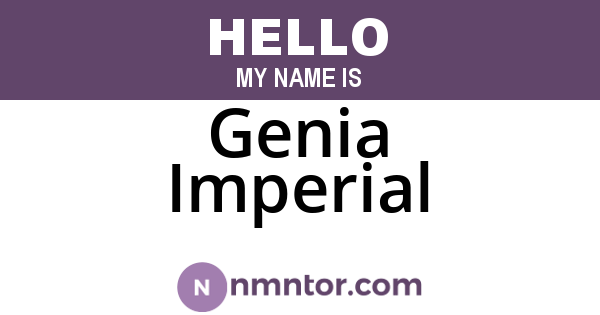 Genia Imperial