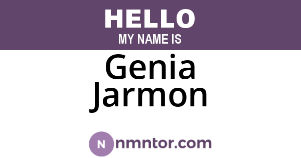 Genia Jarmon