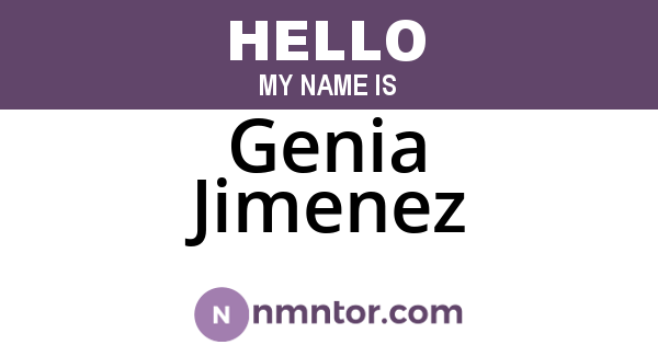 Genia Jimenez