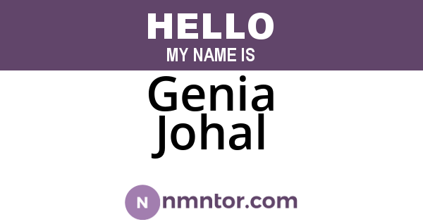 Genia Johal