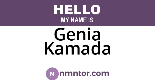 Genia Kamada