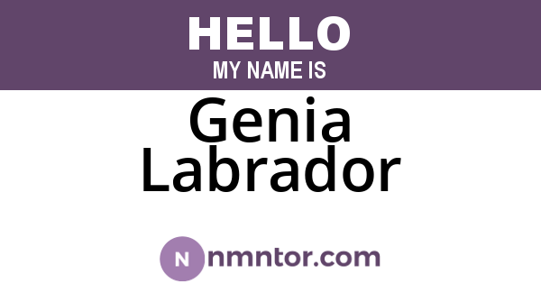 Genia Labrador