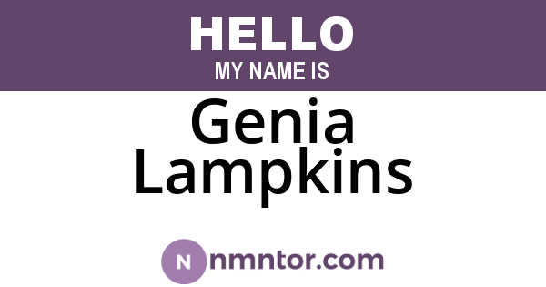 Genia Lampkins