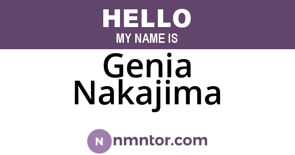 Genia Nakajima