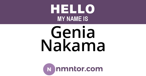 Genia Nakama