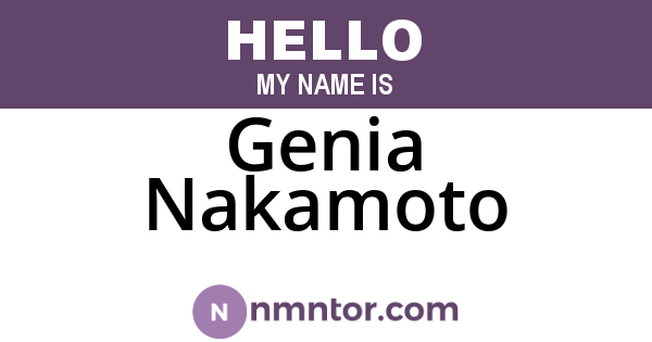 Genia Nakamoto