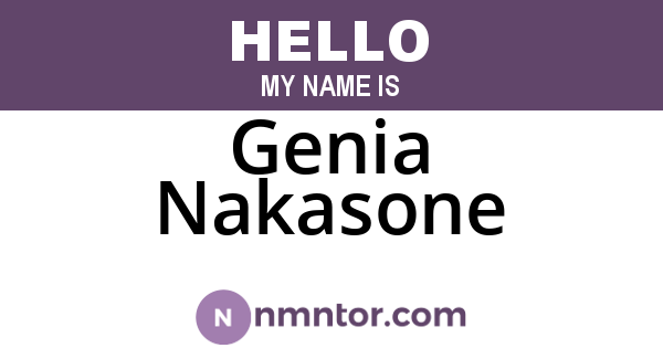 Genia Nakasone