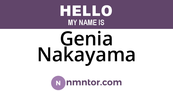 Genia Nakayama
