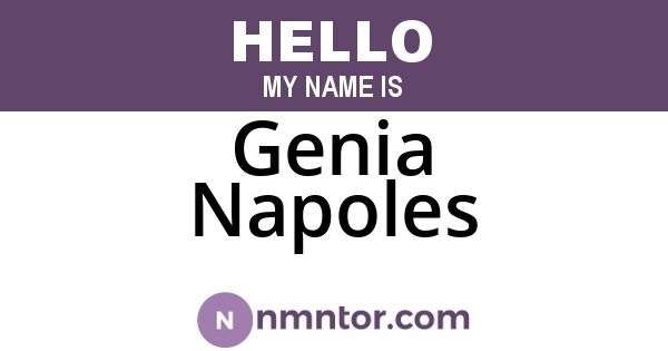 Genia Napoles