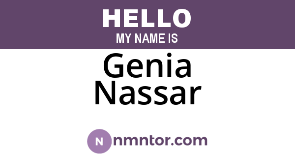 Genia Nassar