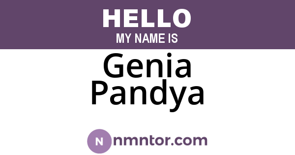 Genia Pandya