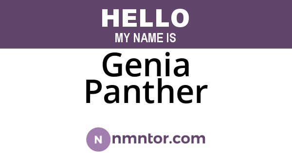 Genia Panther