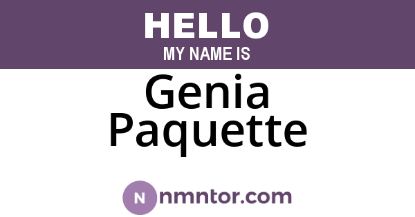 Genia Paquette