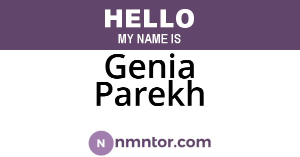 Genia Parekh
