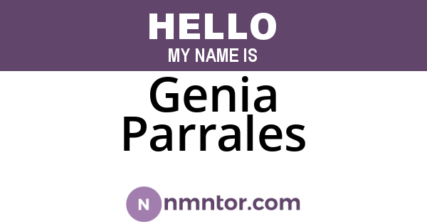 Genia Parrales
