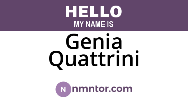 Genia Quattrini