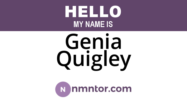 Genia Quigley