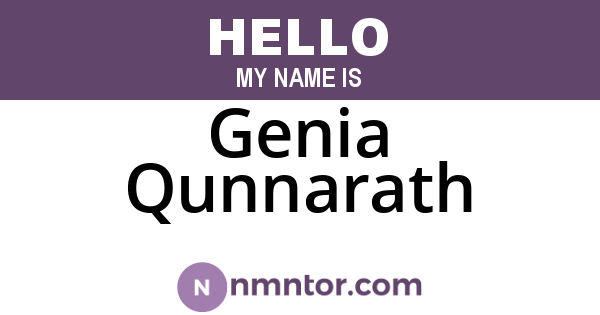 Genia Qunnarath