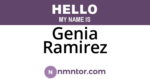 Genia Ramirez