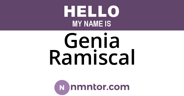 Genia Ramiscal