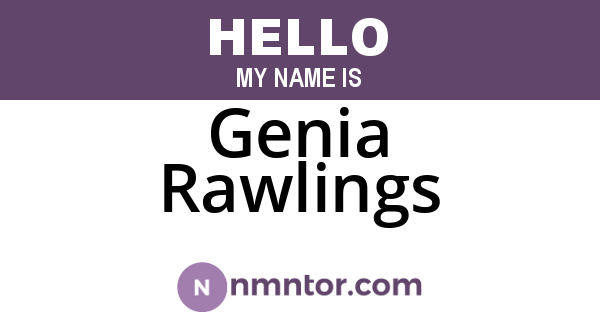 Genia Rawlings