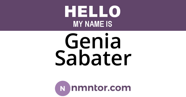 Genia Sabater