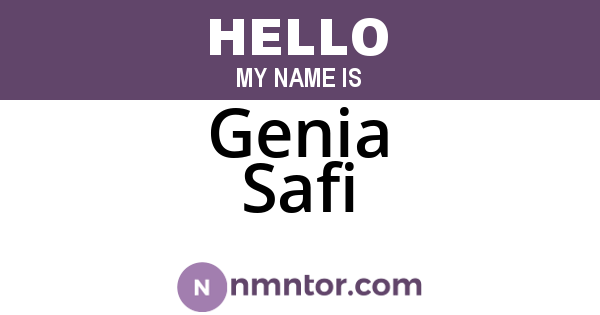 Genia Safi