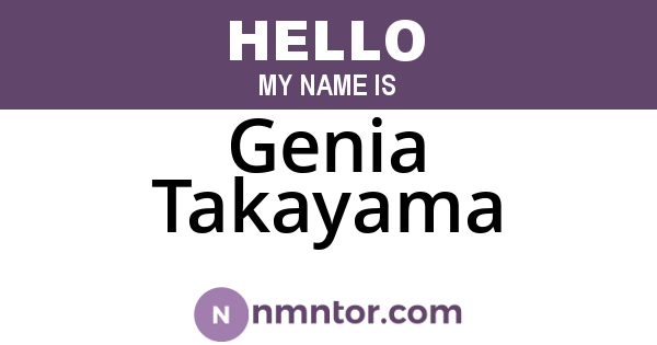 Genia Takayama