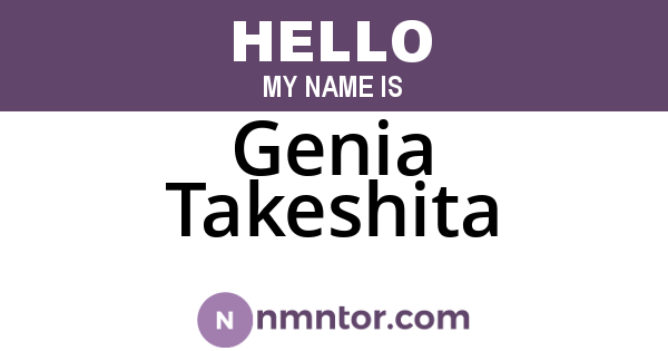 Genia Takeshita