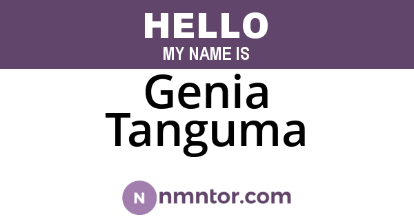 Genia Tanguma