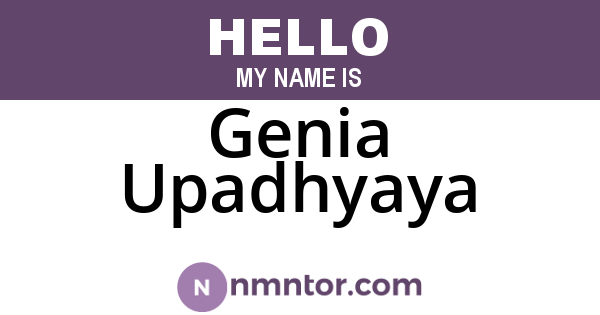 Genia Upadhyaya