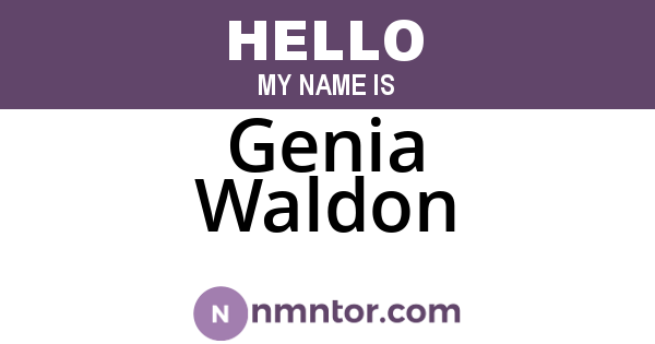 Genia Waldon