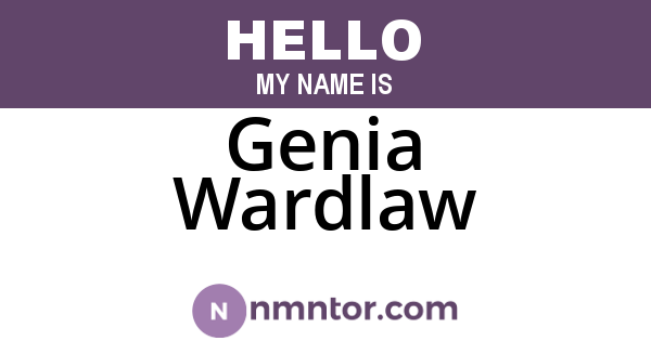 Genia Wardlaw