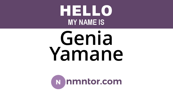 Genia Yamane