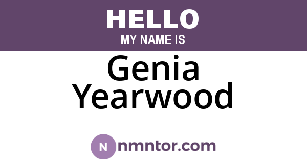 Genia Yearwood