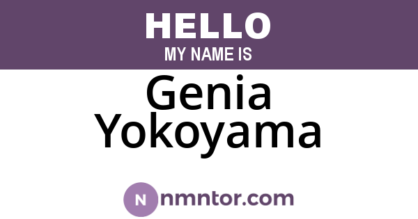 Genia Yokoyama