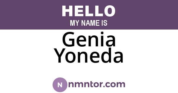 Genia Yoneda