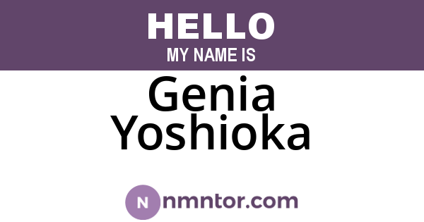 Genia Yoshioka