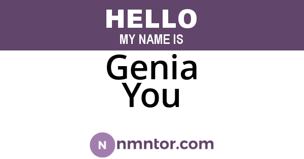 Genia You
