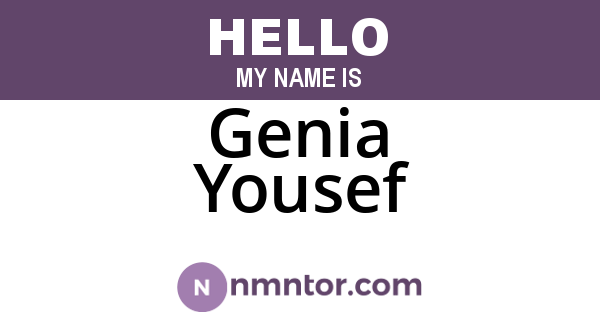 Genia Yousef