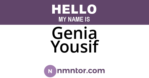 Genia Yousif