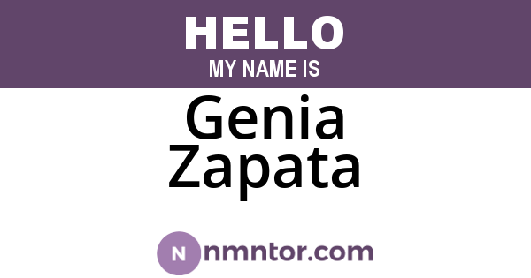 Genia Zapata